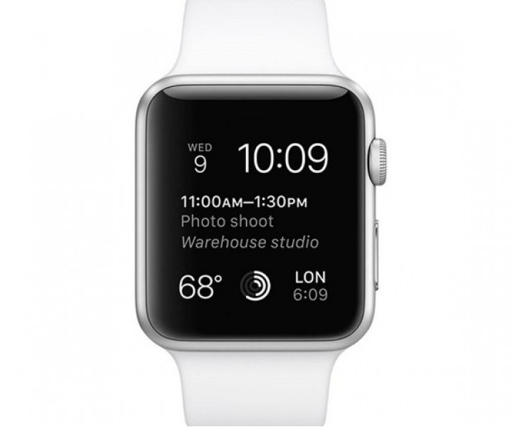Apple Watch Series 1 42mm Silver Aluminum Case with White Sport Band (MNNL2)